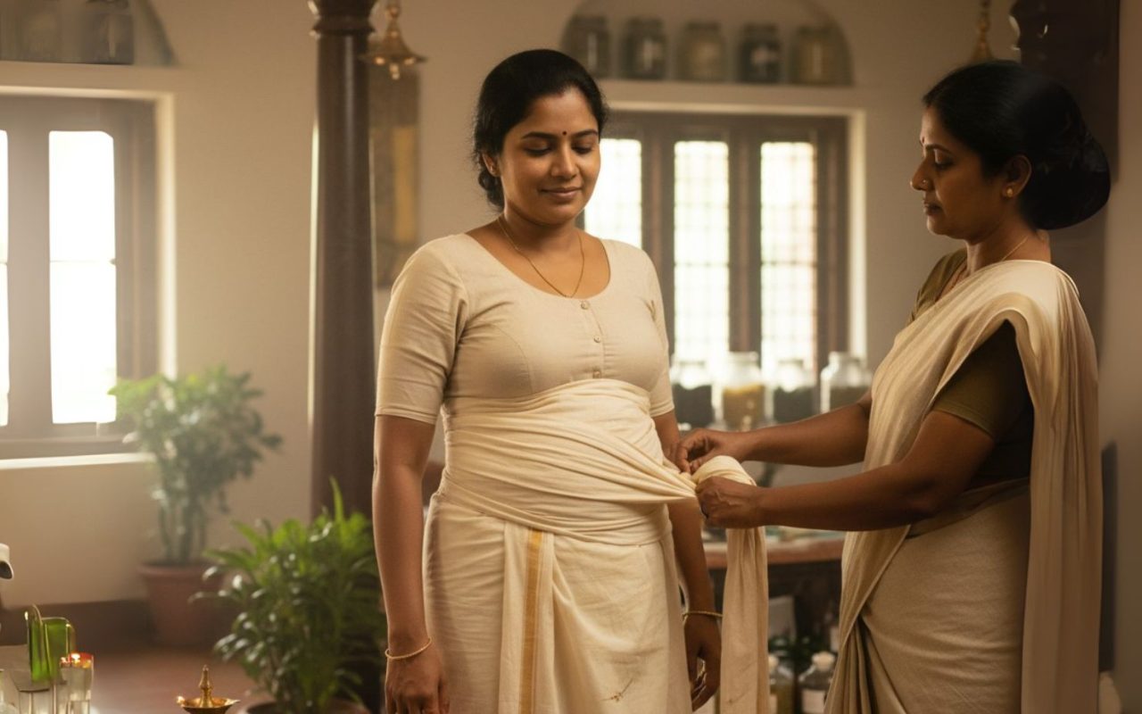 prasavareksha Belly binding