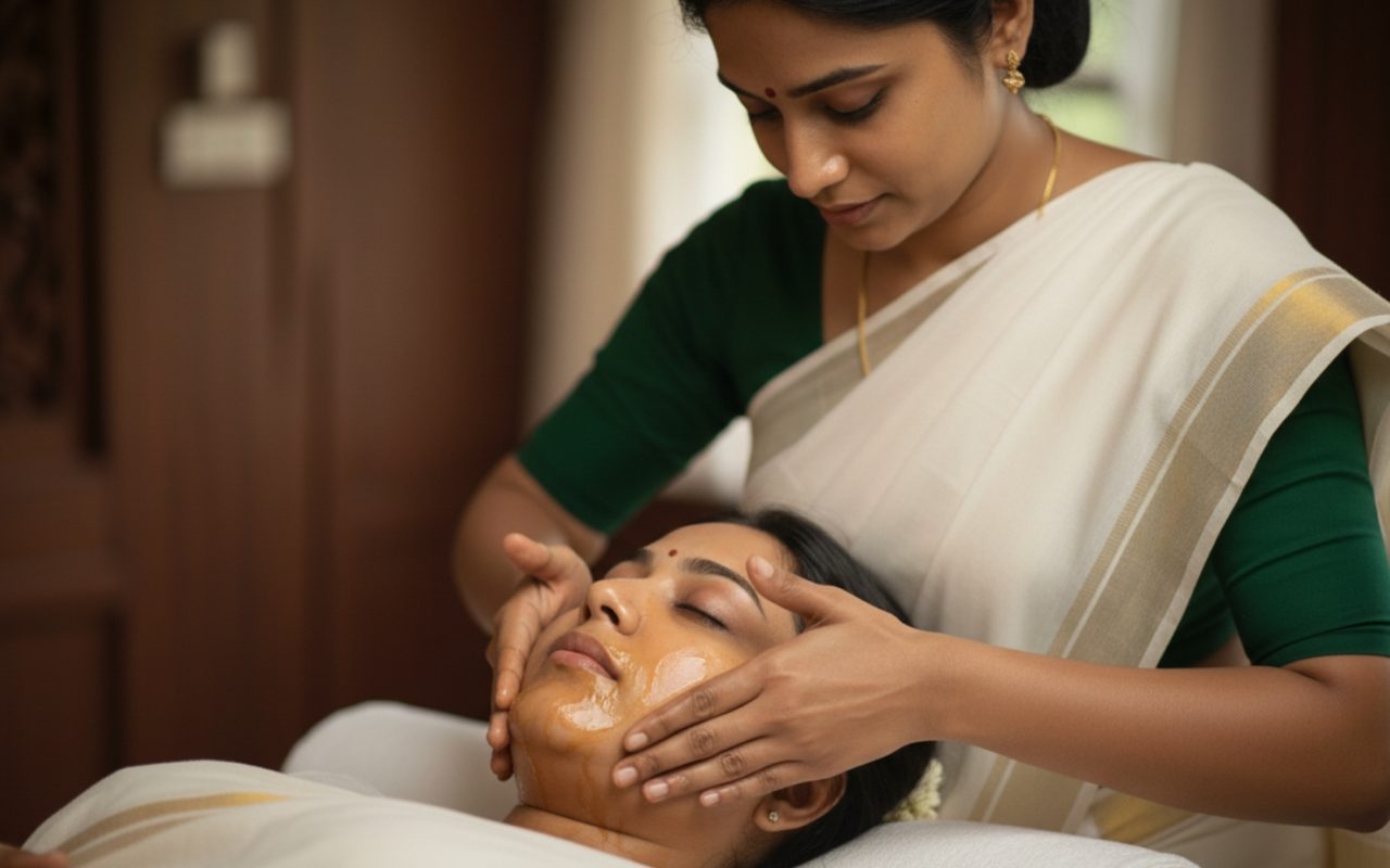 prasavareksha face massage